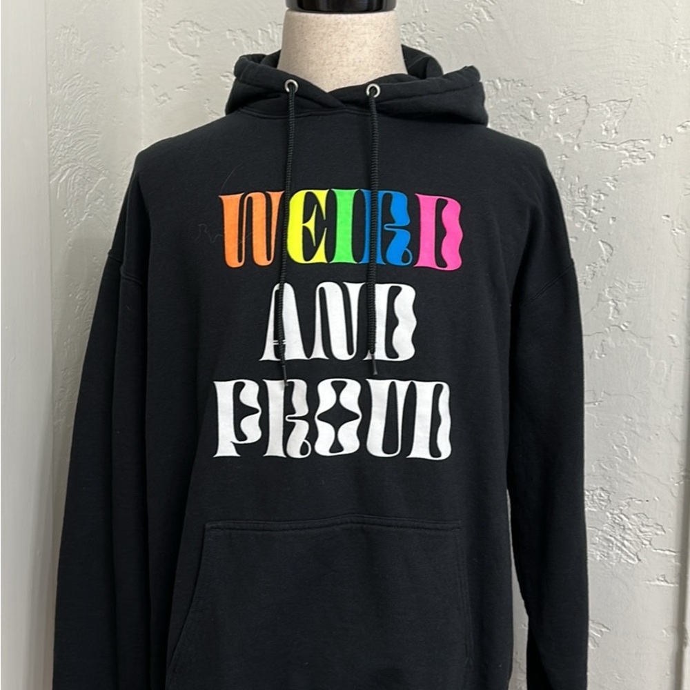 Dressed in LALA Black 'Weird and Proud' Graphic Hoodie